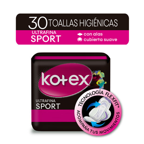 Toallas Higiénicas Kotex Sport 30 unid